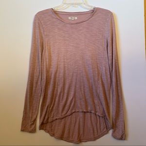 Madewell Long Sleeve Mauve Top Women’s Size S